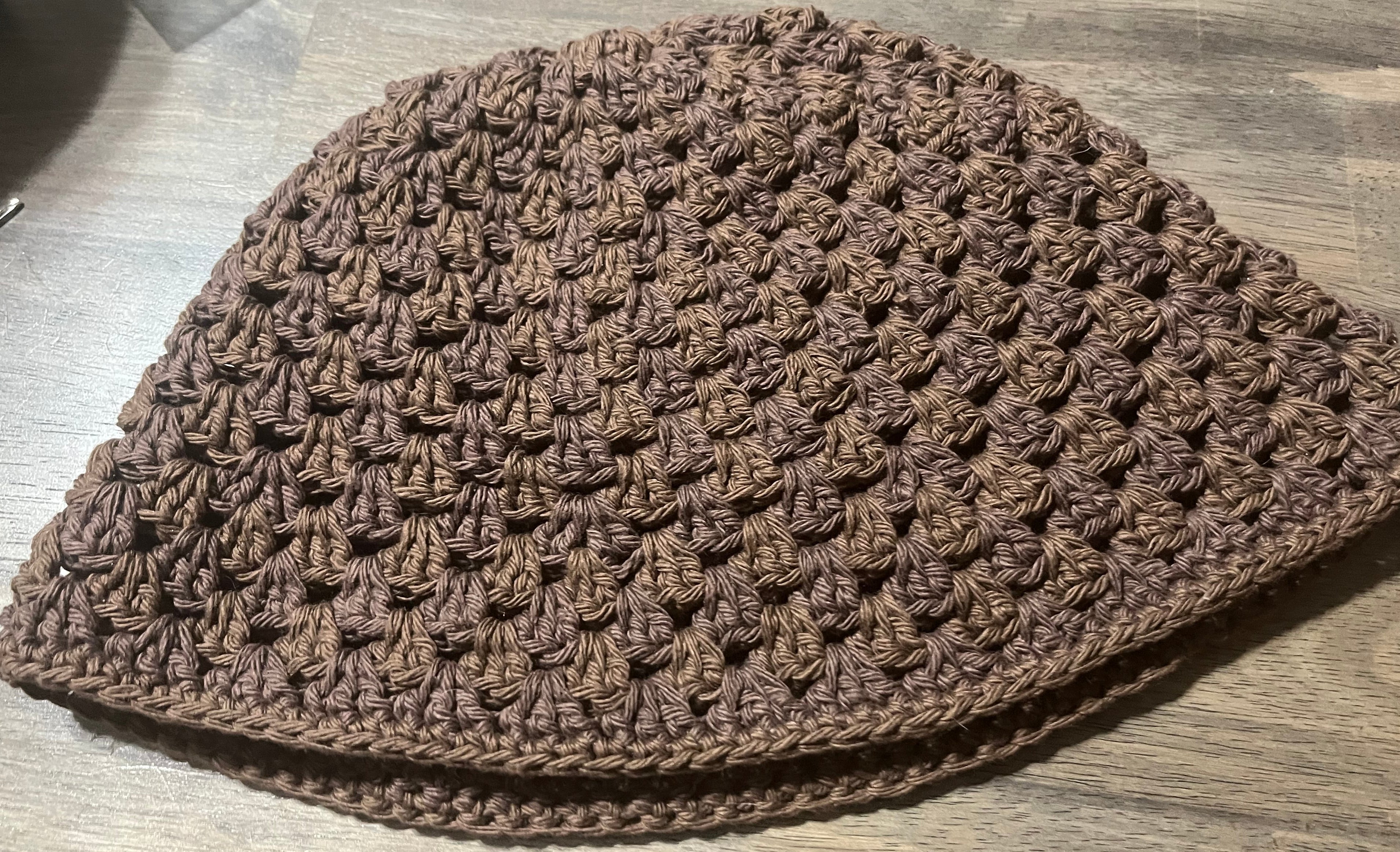 Brown Stripped Bucket Hat