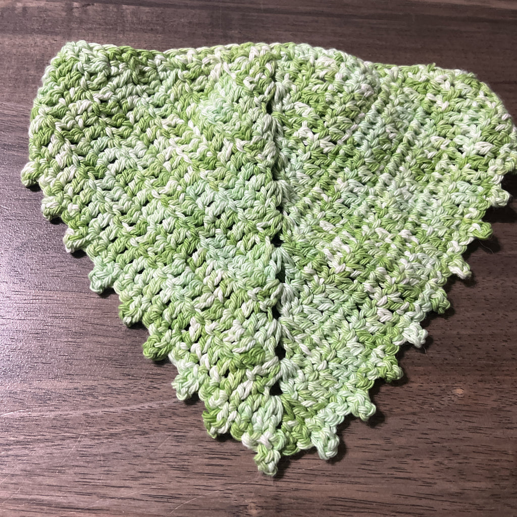 Vintage Green Picot Bandana