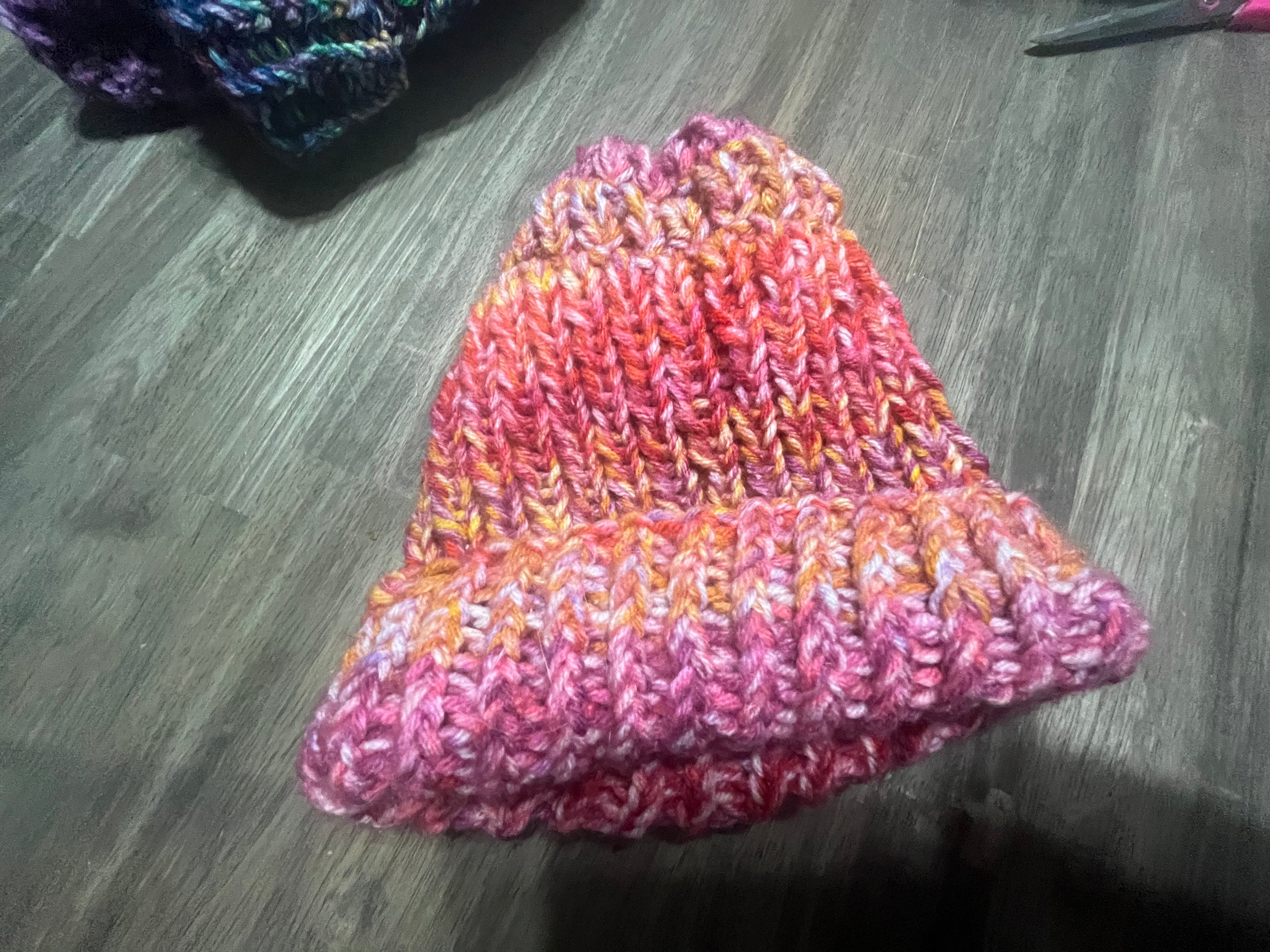 Pink lemonade knitted beanie