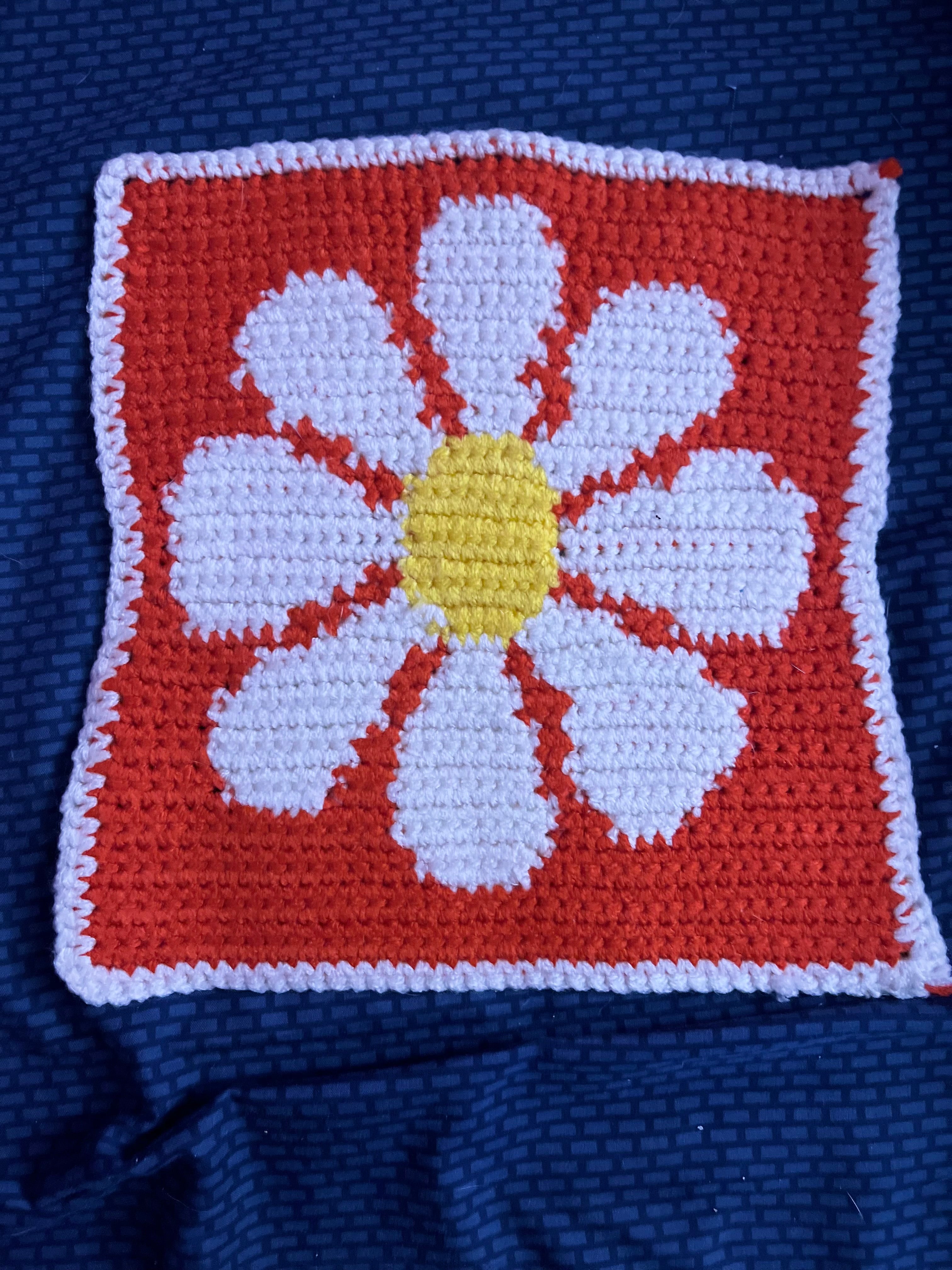 Retro flower tapestry