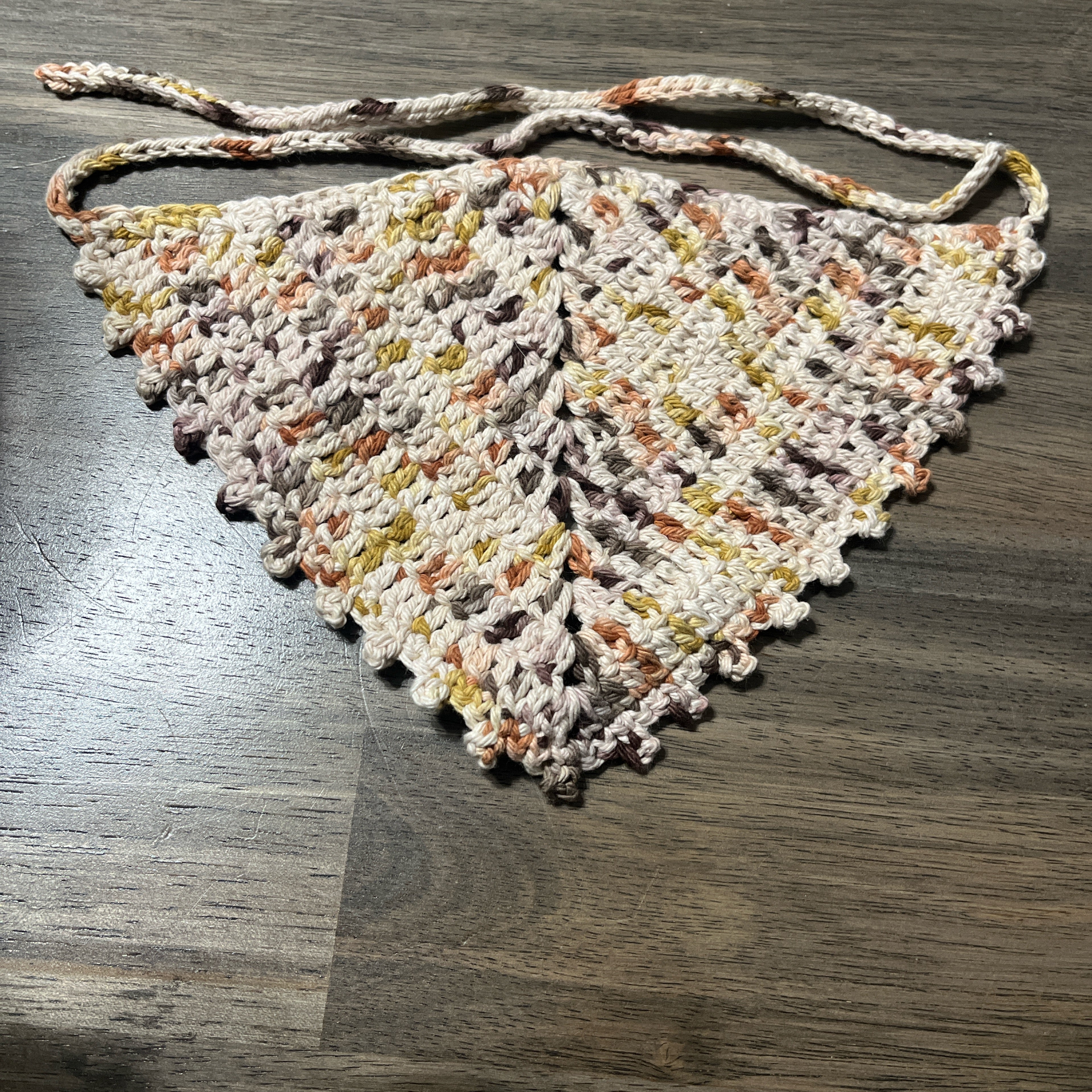 Classic Brown Picot bandana
