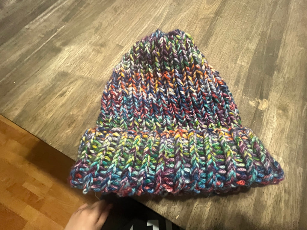 Crayon knitted beanie