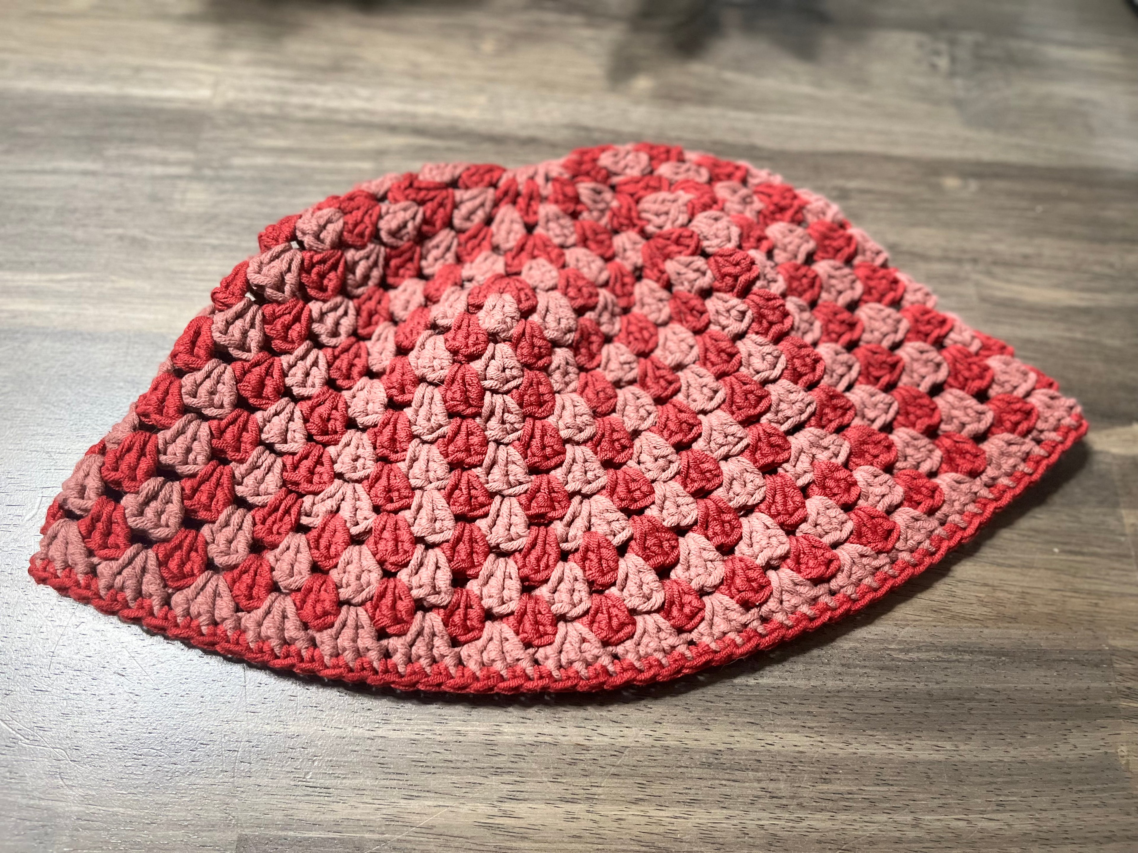 Red Velvet Stripped Bucket Hat