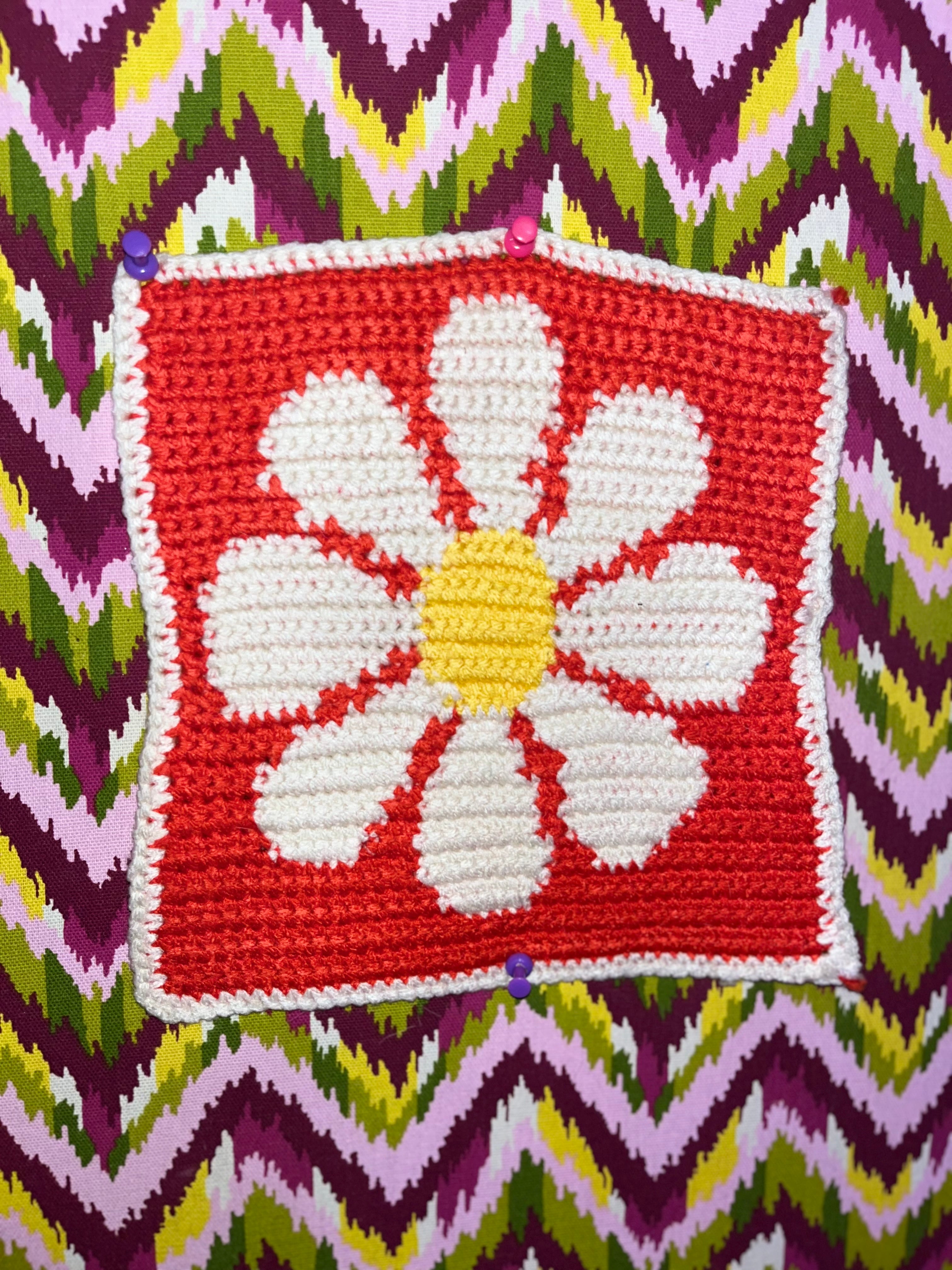 Retro flower tapestry