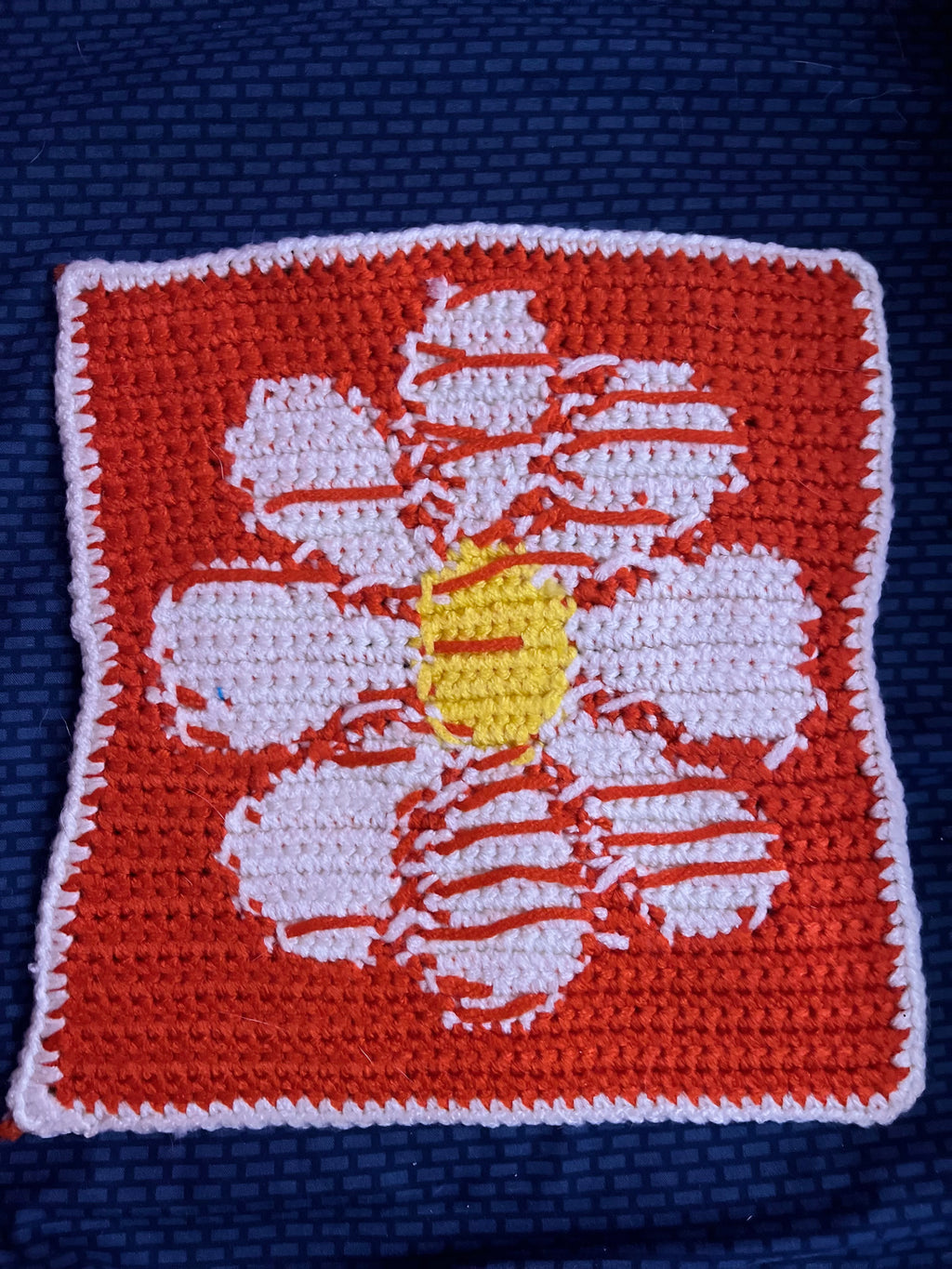 Retro flower tapestry