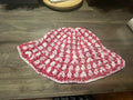 Red and pink striped bucket hat