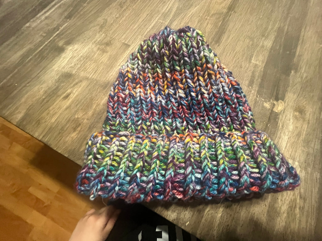 Crayon knitted beanie