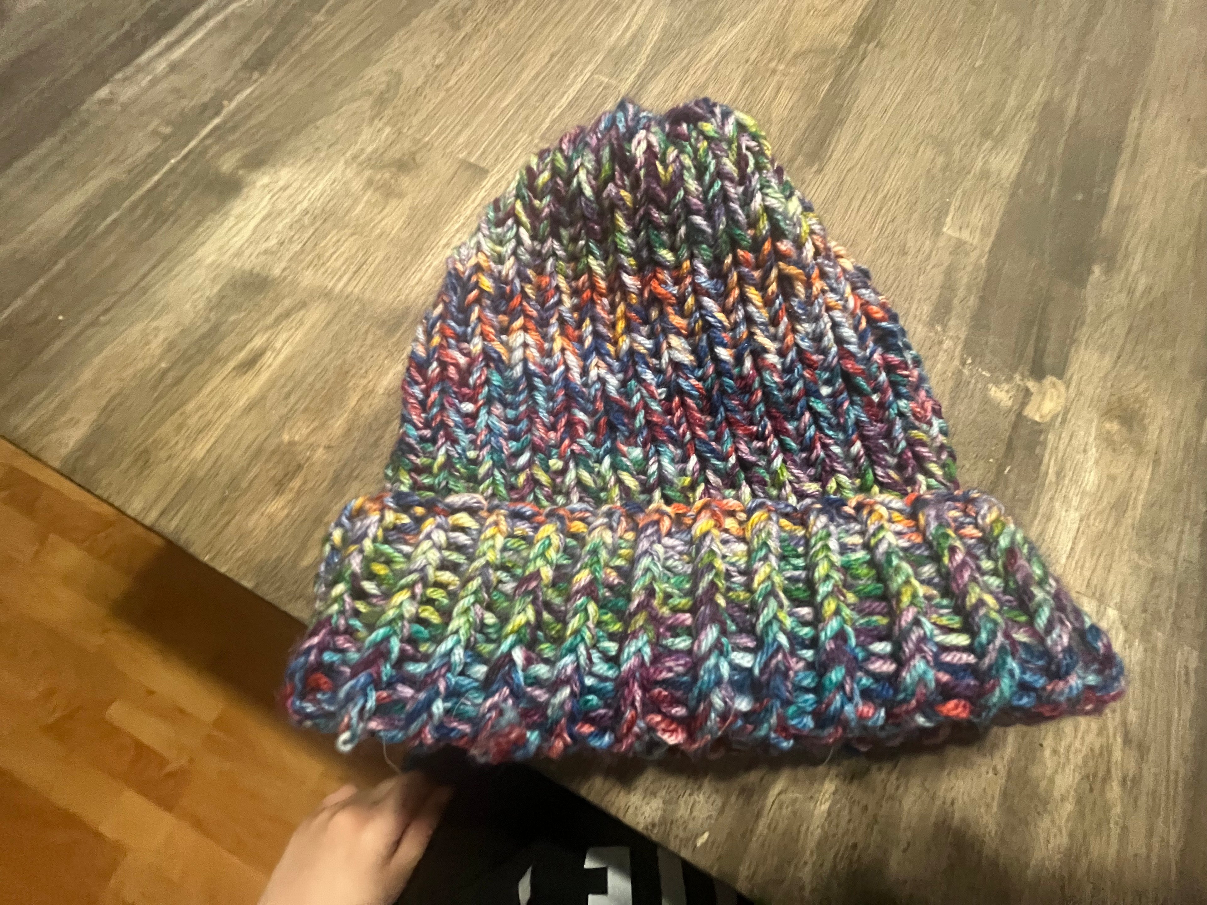 Crayon knitted beanie