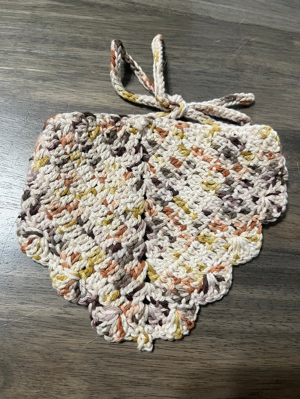 Classic Brown Scalloped Bandana