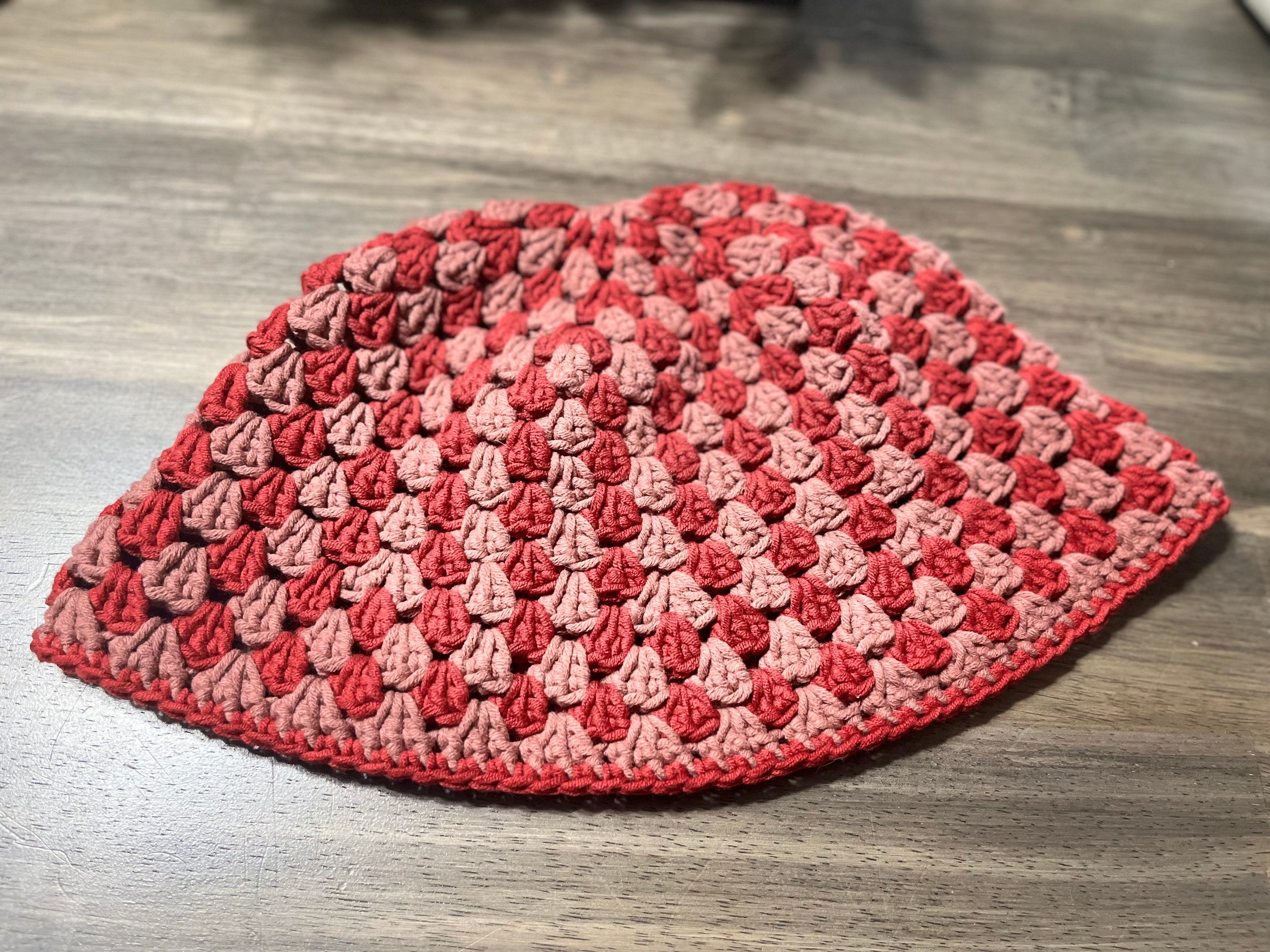 Red Velvet Stripped Bucket Hat
